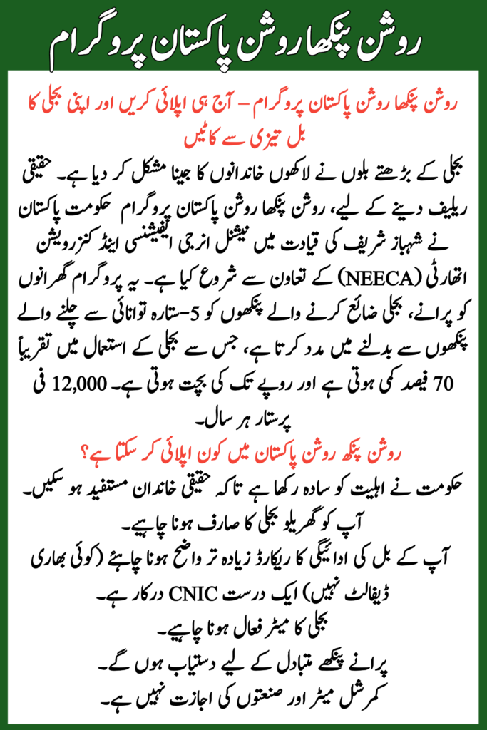 Roshan Pankha Roshan Pakistan Program