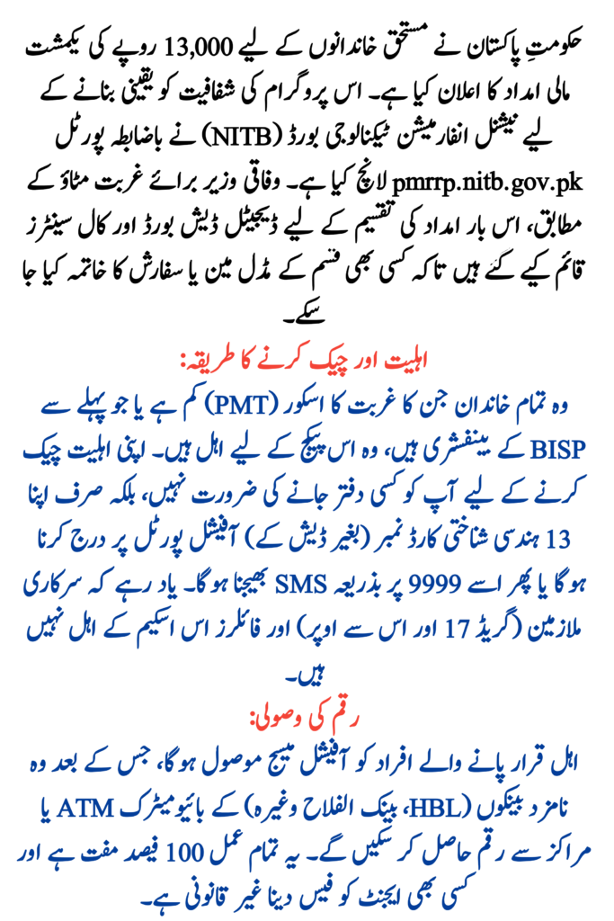 pmrrp.nitb.gov.pk Portal